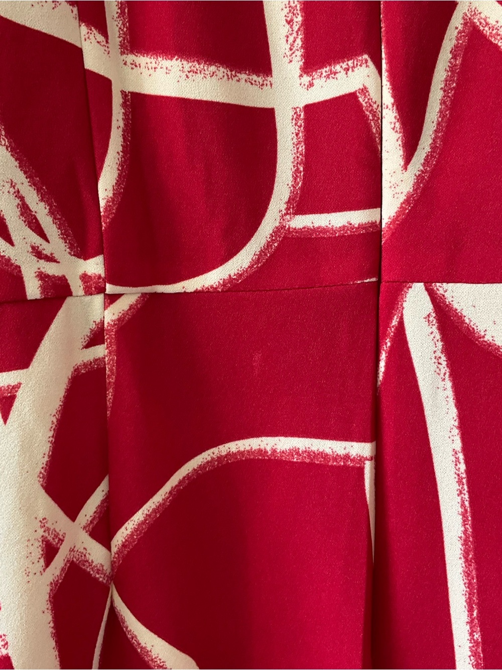 London Time Red and Cream Dress - Picture 7 of 10